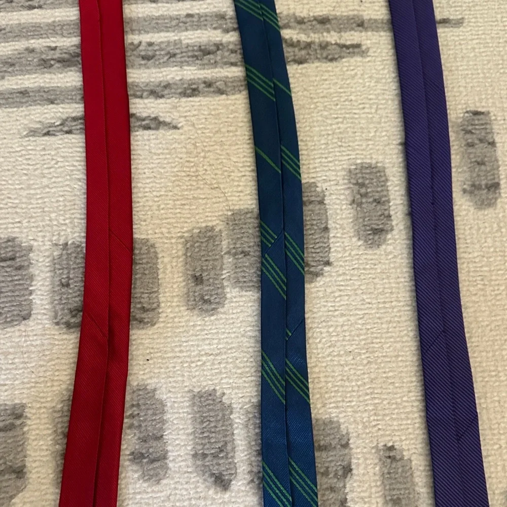 Classic Red, Green/blue, and Purple Crewcuts Tie Set